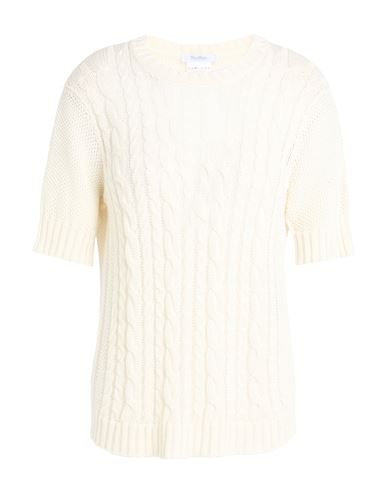Max Mara Woman Sweater Ivory Size L Linen In Neutral