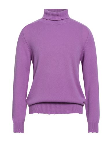 Amaranto Man Turtleneck Mauve Size L Cashmere In Purple