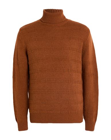 Grey Daniele Alessandrini Man Turtleneck Brown Size 38 Wool, Polyamide In Brown
