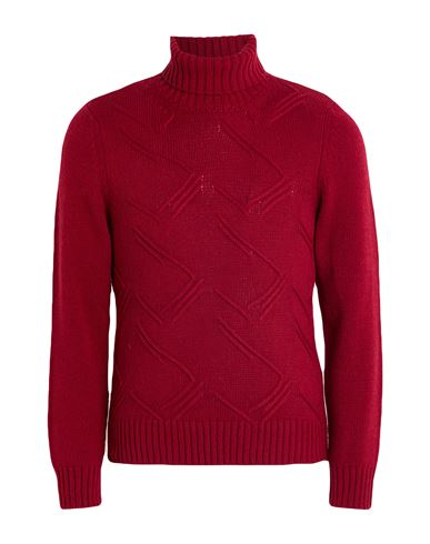 Grey Daniele Alessandrini Man Turtleneck Red Size 38 Wool, Polyamide In Red