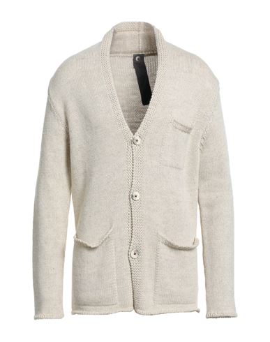 H953 Man Cardigan Beige Size 50 Wool, Linen In Neutral