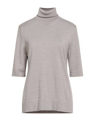 Marina Rinaldi Woman Turtleneck Grey Size L Virgin Wool In Gray