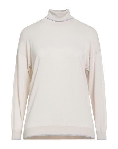 Eleventy Platinum Woman Turtleneck Light Grey Size S Wool In White