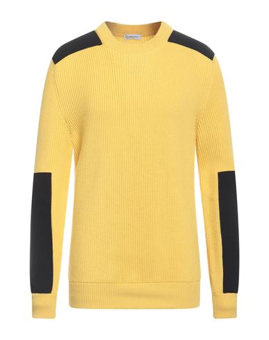 Star Point Man Sweater Yellow Size Xl Virgin Wool In Yellow