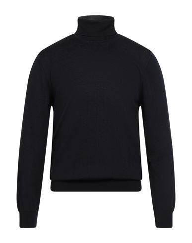 Gioferrari Man Turtleneck Navy Size 50 Merino Wool In Blue