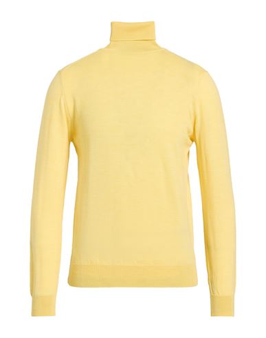Gioferrari Man Turtleneck Yellow Size 40 Merino Wool In Yellow
