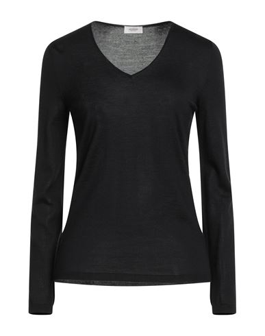 Agnona Woman Sweater Black Size Xl Cashmere, Wool, Silk In Black