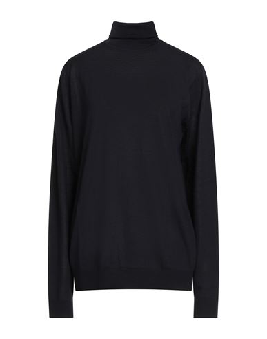 Gotha Woman Turtleneck Midnight Blue Size 16 Wool In Blue