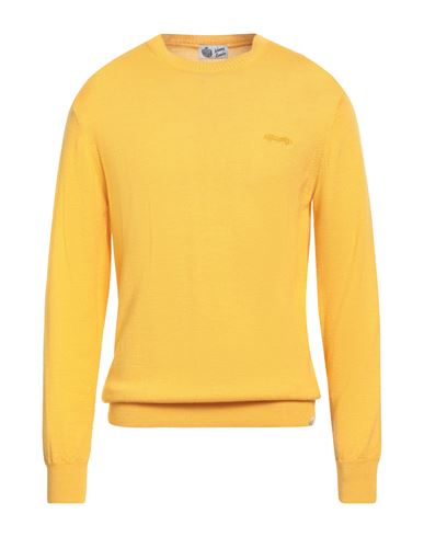 Johnny Lambs Man Sweater Marigold Size L Acrylic, Virgin Wool In Yellow