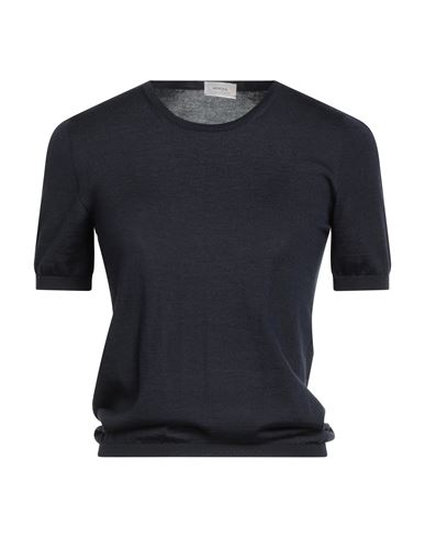 Agnona Woman Sweater Midnight Blue Size Xl Cashmere, Wool, Silk In Blue