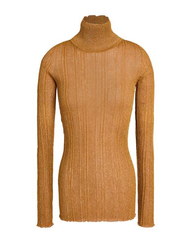 Maliparmi Malìparmi Woman Turtleneck Camel Size L Viscose, Polyester, Lurex In Brown