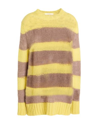 Maliparmi Malìparmi Woman Sweater Yellow Size S Mohair Wool, Polyamide, Wool In Yellow