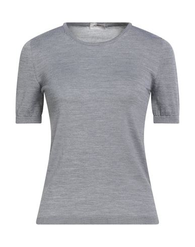 Agnona Woman Sweater Light Grey Size L Cashmere, Wool, Silk In Gray
