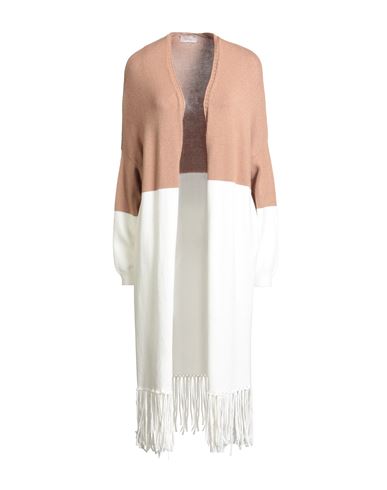 Motel Woman Cardigan White Size Onesize Viscose, Polyester, Nylon In Brown