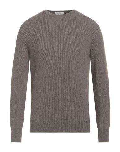 Agnona Man Sweater Khaki Size M Cashmere, Metal In Gray
