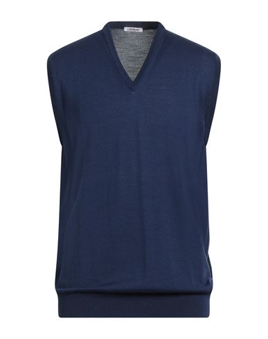 Gioferrari Man Sweater Navy Size 48 Merino Wool In Blue