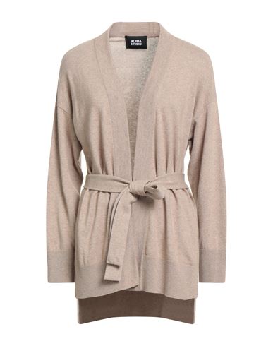 Alberta Ferretti Woman Cardigan Beige Size 8 Recycled Wool, Ecovero Viscose, Recycled Polyamide, Rec In Neutral