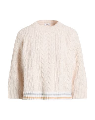 Peserico Woman Sweater Ivory Size 12 Virgin Wool, Viscose, Silk, Cashmere, Metallic Fiber In Neutral