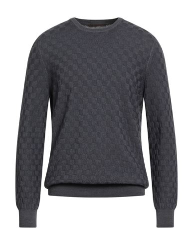 Viadeste Man Sweater Charcoal Size 42 Virgin Wool In Gray