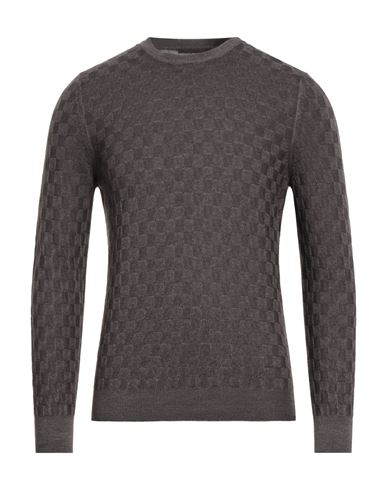 Viadeste Man Sweater Dark Brown Size 42 Virgin Wool In Brown