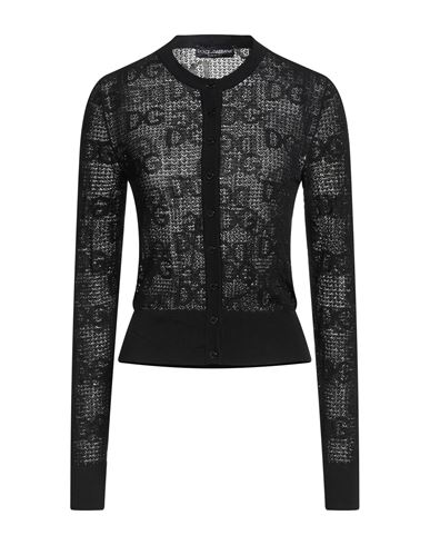Dolce & Gabbana Open-work Cardigan In Black