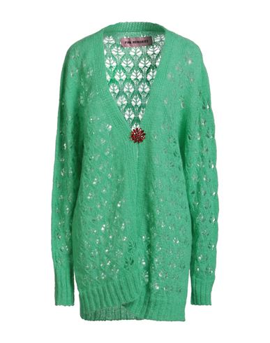 Pink Memories Woman Cardigan Green Size 10 Acrylic, Mohair Wool, Polyamide, Wool In Green