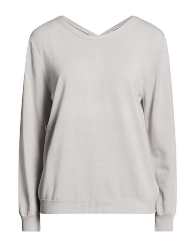 Kangra Cashmere Kangra Woman Sweater Taupe Size 10 Cotton In Gray