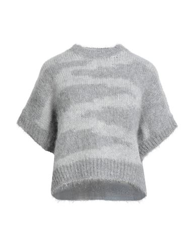 Peserico Woman Sweater Grey Size 6 Alpaca Wool, Merino Wool, Polyamide In Gray