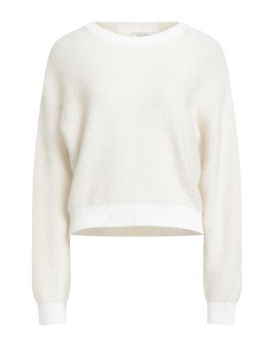 Peserico Woman Sweater Beige Size 6 Virgin Wool, Silk, Cashmere In White