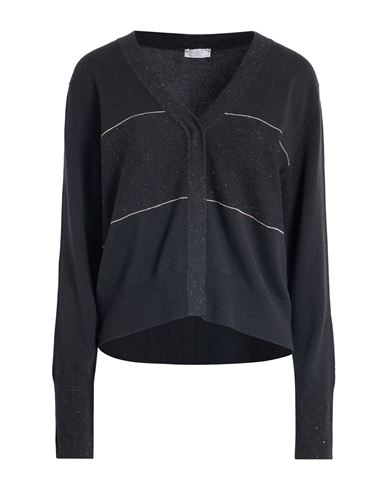 Peserico Tricot Cardigan With Light Spots In Blue