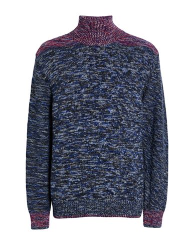 Ps By Paul Smith Ps Paul Smith Man Turtleneck Midnight Blue Size L Polyamide, Wool, Viscose, Cashmere In Blue