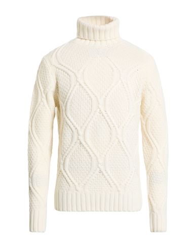 Paoloni Man Turtleneck Ivory Size 44 Wool, Polyamide In White