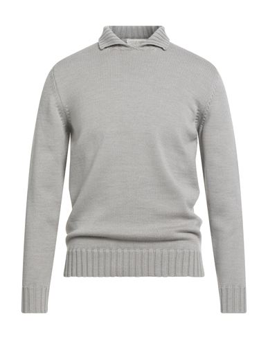 Filippo De Laurentiis Man Turtleneck Grey Size 40 Merino Wool In Gray