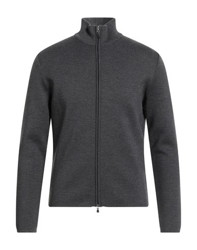 Gran Sasso Man Cardigan Charcoal Size 36 Virgin Wool In Gray