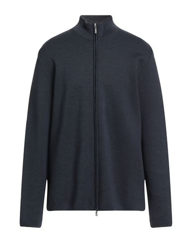 Gran Sasso Man Cardigan Navy Size 46 Virgin Wool In Blue