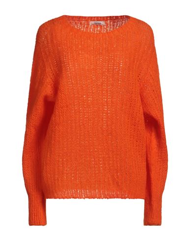 Fracomina Collection Woman Sweater Orange Size M Acrylic, Polyamide, Mohair Wool, Wool In Orange