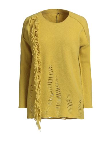 Masnada Woman Sweater Lime Green Size Xs Wool, Polyamide, Cashmere, Elastane In Yellow