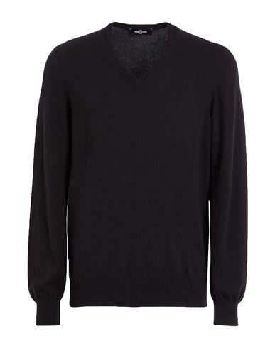Gran Sasso Man Sweater Black Size 46 Cashmere In Blue