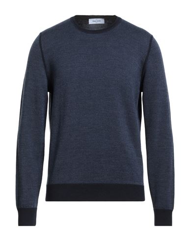 Gran Sasso Man Sweater Navy Size 40 Virgin Wool In Blue