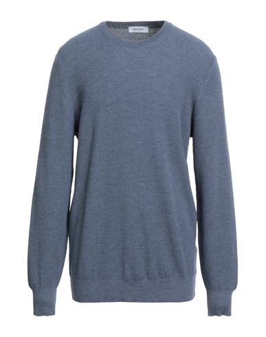 Gran Sasso Man Sweater Navy Size 46 Virgin Wool In Blue