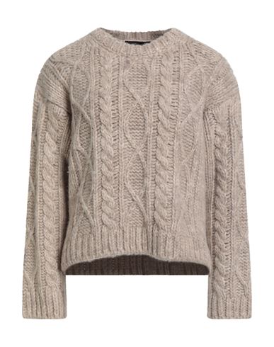 Dsquared2 Woman Sweater Taupe Size L Alpaca Wool, Cotton, Wool In Brown