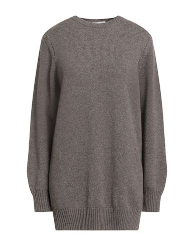 Agnona Woman Sweater Taupe Size Xl Cashmere In Gray