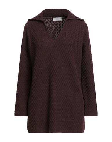 Agnona Woman Sweater Plum Size Xl Cashmere In Multi