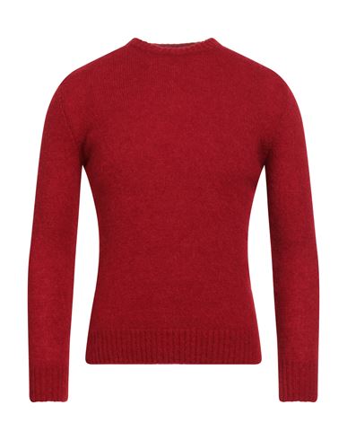 40weft Man Sweater Brick Size L Acrylic, Polyamide, Mohair Wool, Wool, Elastane In Red