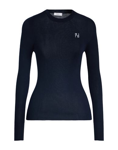 Peserico Woman Sweater Navy Size 14 Cashmere, Silk In Blue