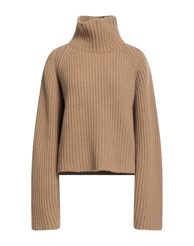 Khaite Woman Turtleneck Camel Size M Cashmere In Brown