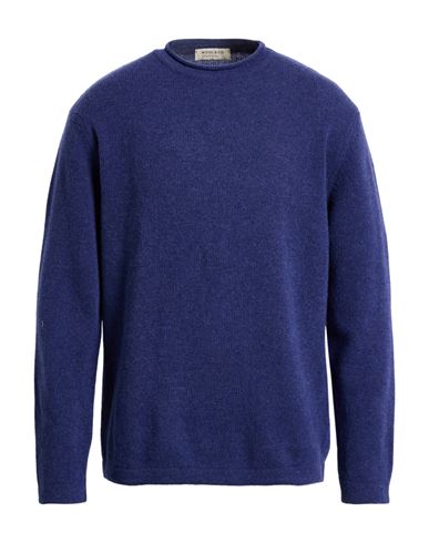 Wool & Co Man Sweater Blue Size Xxl Merino Wool In Blue