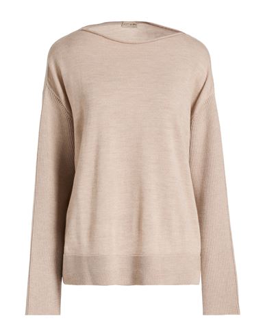 Knit Knit Woman Sweater Beige Size M Wool In Sand