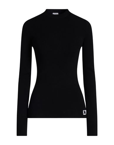 Burberry Woman Sweater Black Size L Wool, Polyester In Black