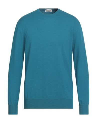 Cashmere Company Man Sweater Green Size 44 Wool, Cashmere, Elastane In Blue
